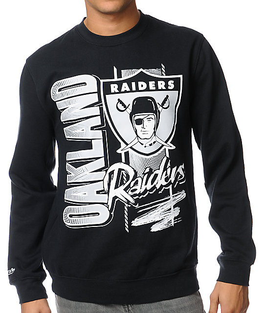 oakland raiders men's crewneck sweatshirt