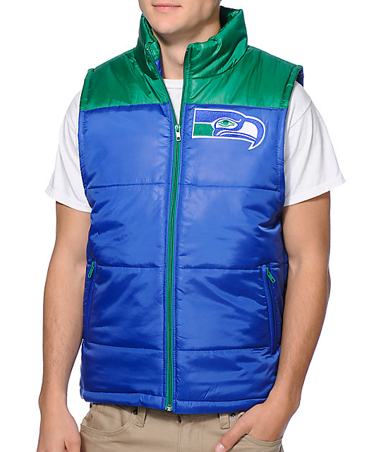 NFL Mitchell and Ness Seattle Seahawks Blue & Green Vest Zumiez