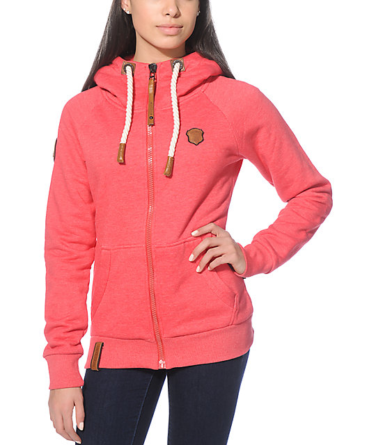 Naketano Brazzo VI Cherry Melange Zip Up Hoodie Zumiez