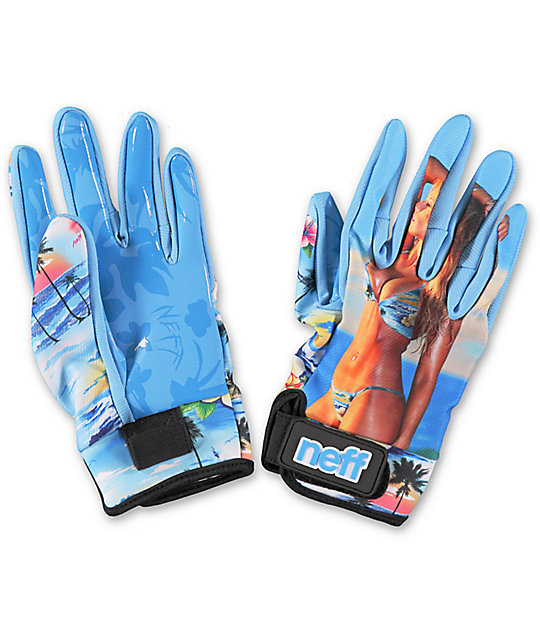Neff Chameleon Babe Hawaiian Print Pipe Snowboard Gloves Zumiez