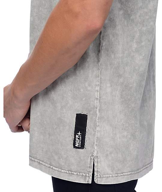 Neff Contact Grey Washed TShirt Zumiez
