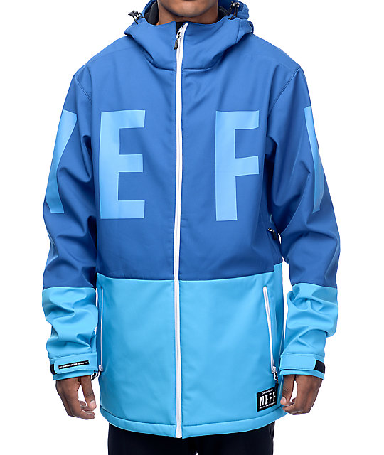 Neff Daily 10K Cyan Softshell Snowboard Jacket Zumiez