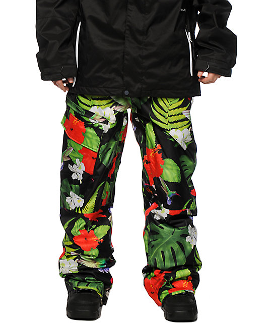 floral snowboard pants