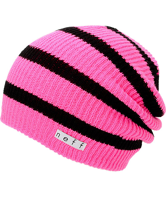 neff hot pink beanie