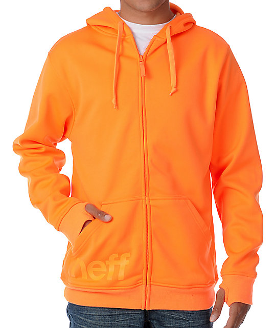 orange tech fleece bottoms