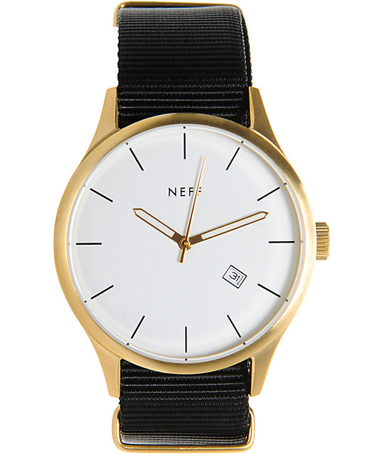 neff gold watch