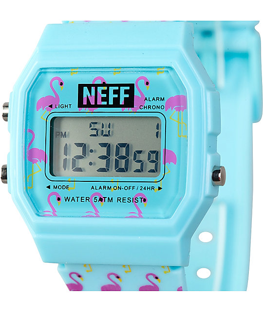 Neff Flava Flamingo Digital Watch Zumiez