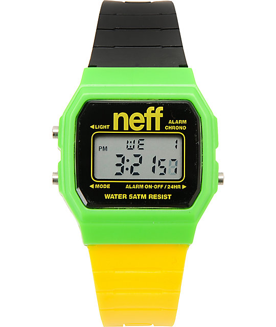 Neff Flava Lemon Lime Digital Watch Zumiez