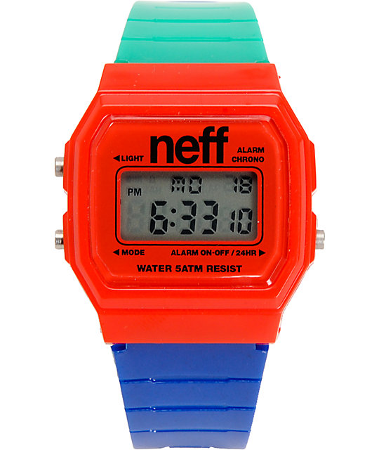 Neff Flava RBG Digital Watch Zumiez
