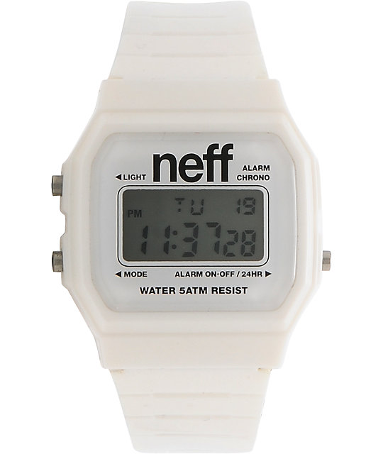 Neff Flava White Digital Watch Zumiez
