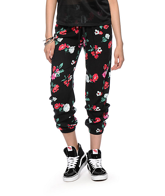 Neff Floral Print Jogger Pants Zumiez