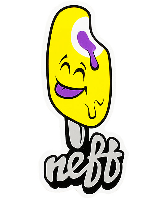 Neff Ice Cream Yellow Sticker Zumiez