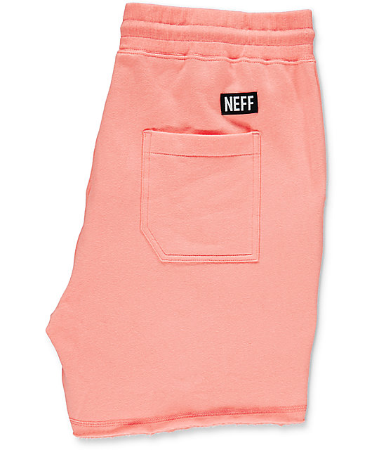 peach sweat shorts