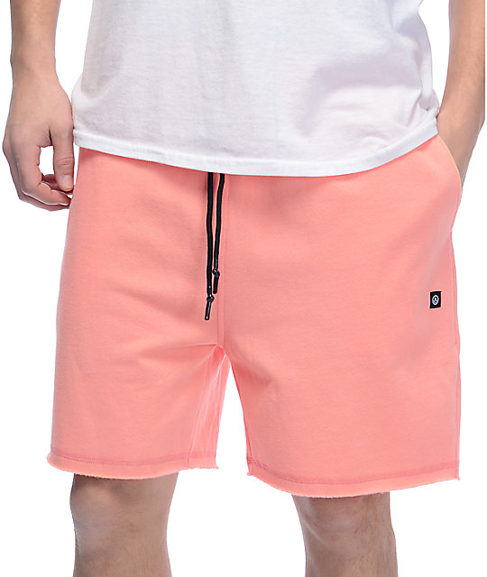 peach sweat shorts