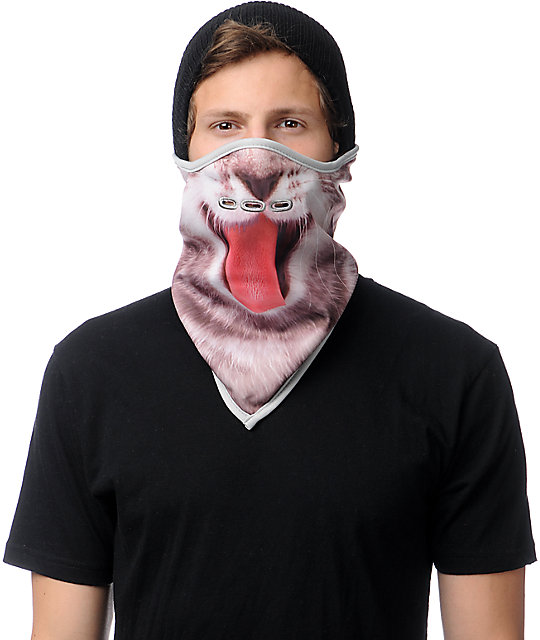 Neff Kitten Grey Face Mask Bandana Zumiez