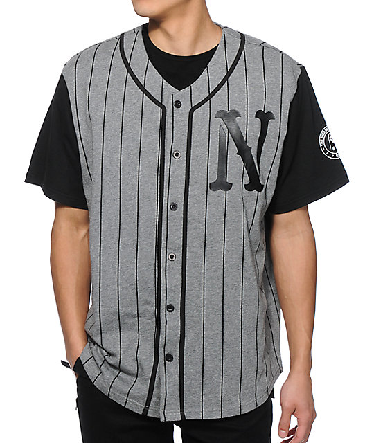 Neff Pinstripe Baseball Jersey Zumiez