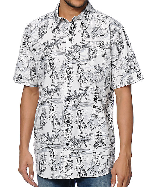 Neff Retro Hula Button Up Shirt Zumiez