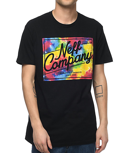 Neff Tie Dye Deluxe Black TShirt Zumiez