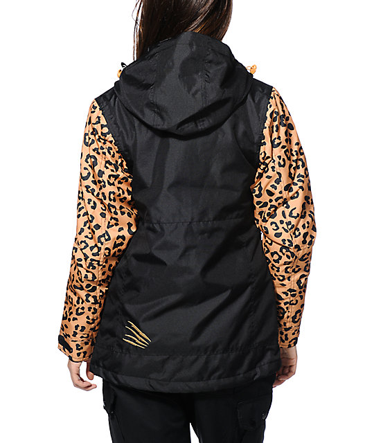 Neff Wonder Cheetah Print Black 10K Snowboard Jacket | Zumiez