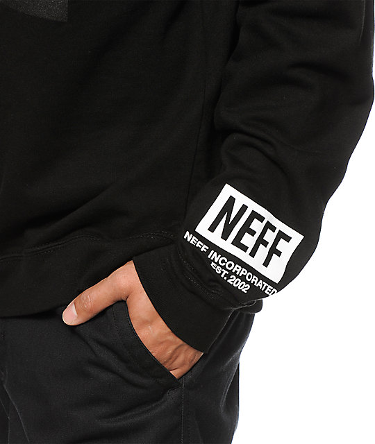 Neff x Blacc Hollywood Blacc Skulls & Stars Crew Neck Sweatshirt Zumiez