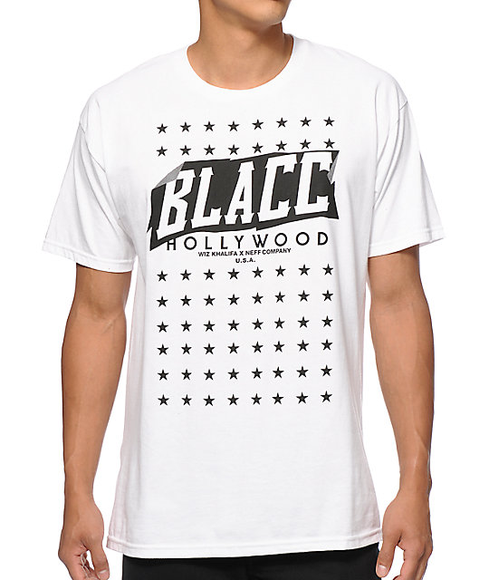 Neff x Blacc Hollywood Black Stars TShirt Zumiez