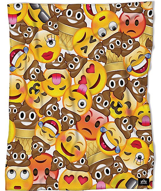Night Shift Emoji Throw 50 x 60 Blanket