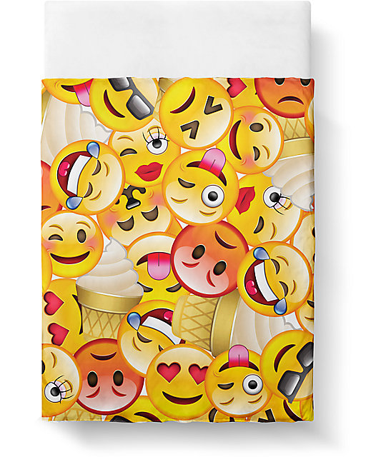 Night Shift Emoji Twin Sheet Set Zumiez