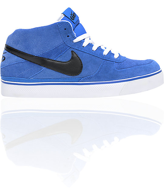 nike mid blue and black