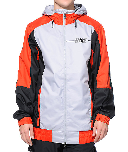 Nike Century Grey, Red & Black 5k Snowboarding Jacket