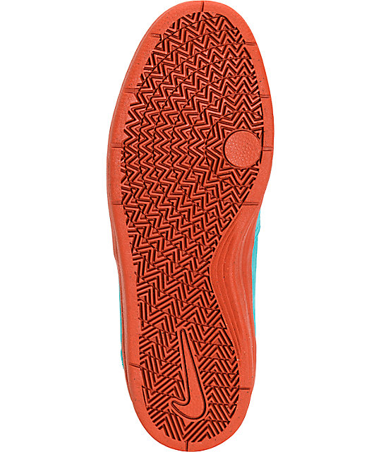 Nike SB Eric Koston 2 Lunarlon Turbo Green, White, & Rust Skate Shoes | Zumiez