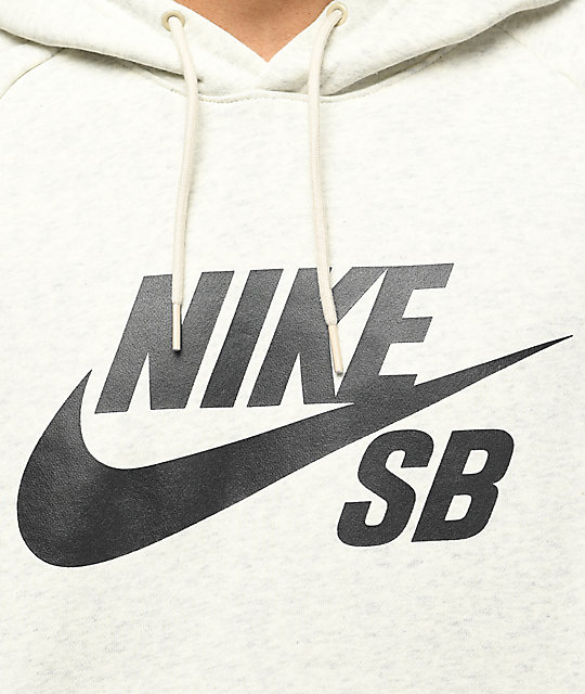 nike swoosh oatmeal hoodie