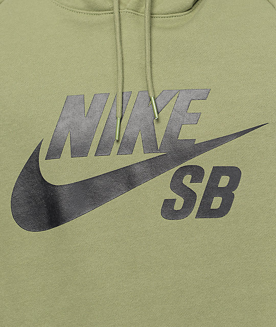 Nike SB Icon Palm Green & Black Hoodie Zumiez