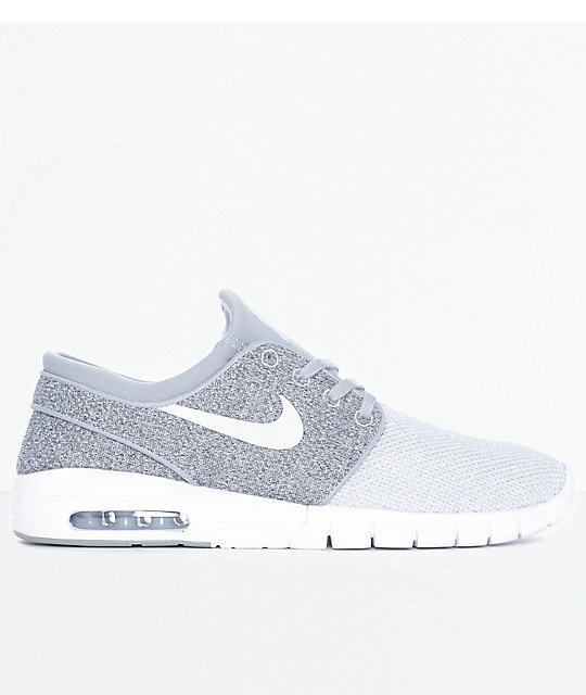 nike sb janoski air max heather grey skate shoes