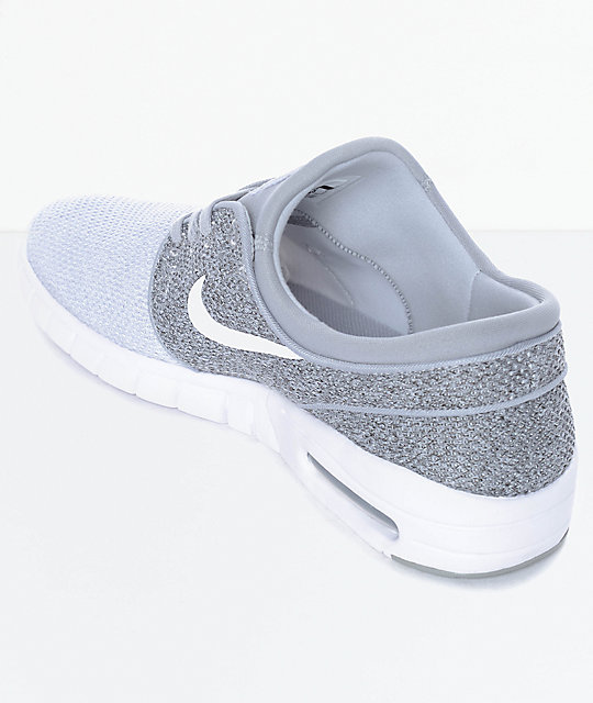 nike sb janoski air max heather grey skate shoes