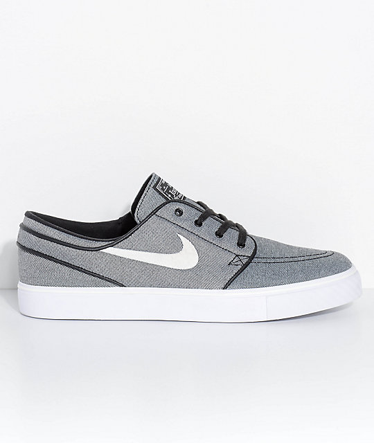 nike sb janoski black canvas skate shoes