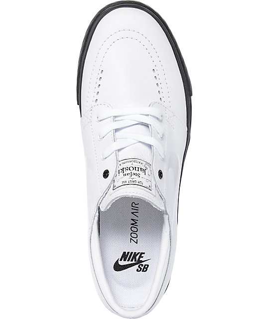 white leather janoski