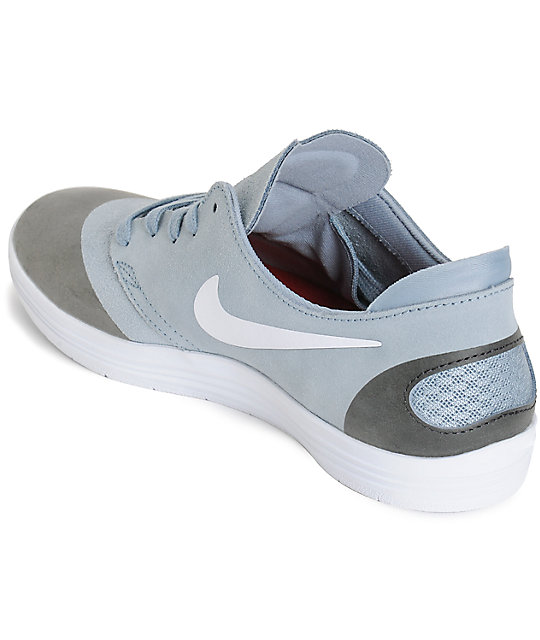 Nike SB Lunar Oneshot Grey Skate Shoes Zumiez