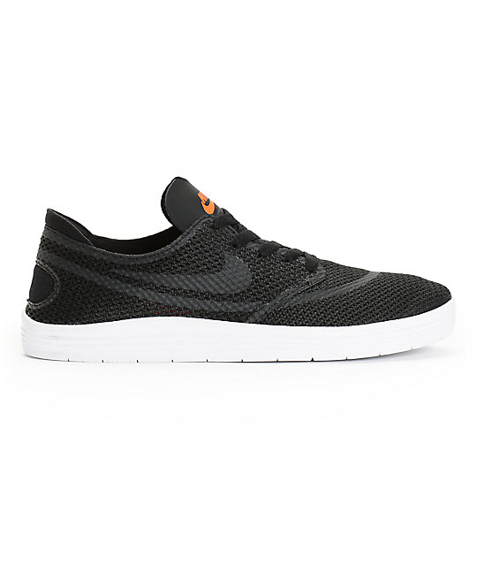 Nike SB Lunar Oneshot RR Black & Hyper Crimson Skate Shoes Zumiez