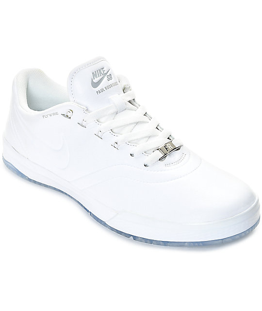 leather nike shoes white
