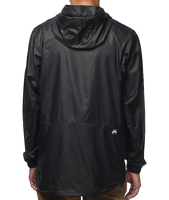 Nike SB Steele Packable Black Windbreaker Jacket Zumiez