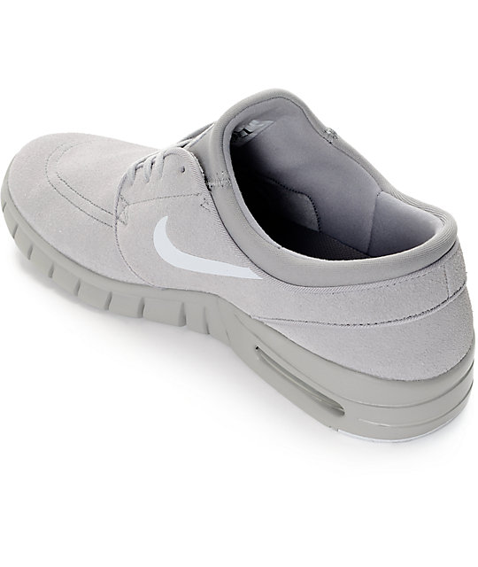 nike sb janoski air max heather grey skate shoes