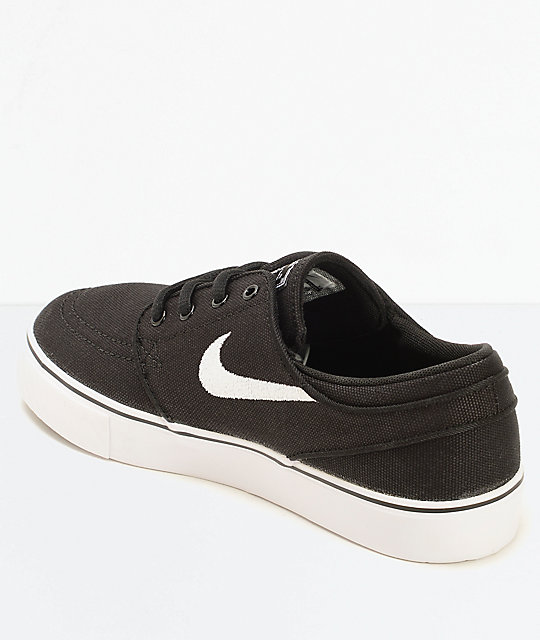 Nike SB Stefan Janoski Black Canvas Boys Skate Shoes | Zumiez
