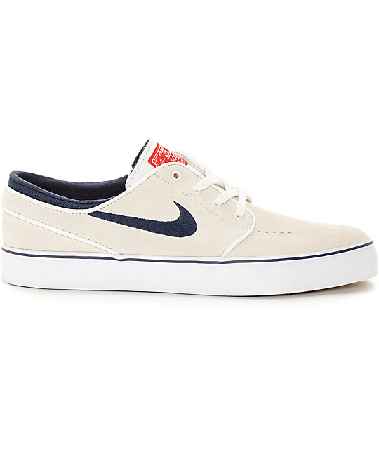 nike sb zoom stefan janoski white leather skate shoes