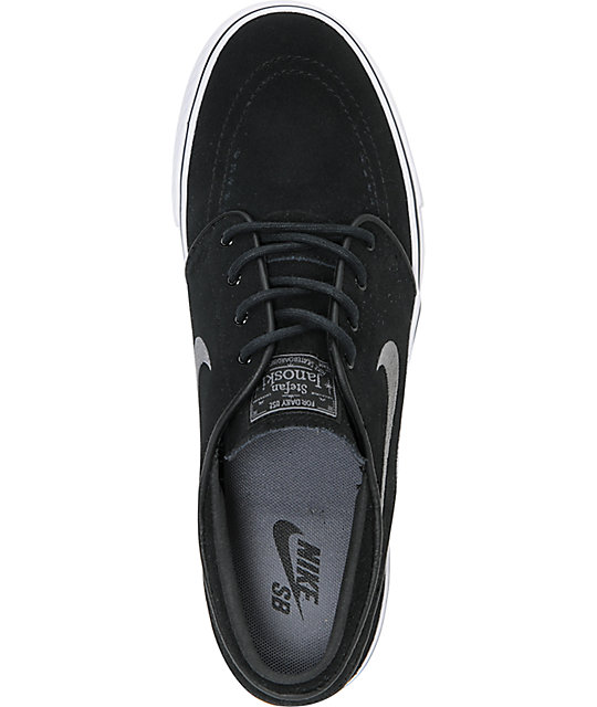 nike sb zoom stefan janoski suede trainers in black