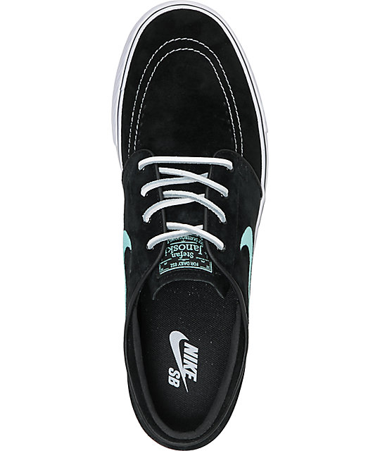 nike sb zoom stefan janoski suede trainers in black