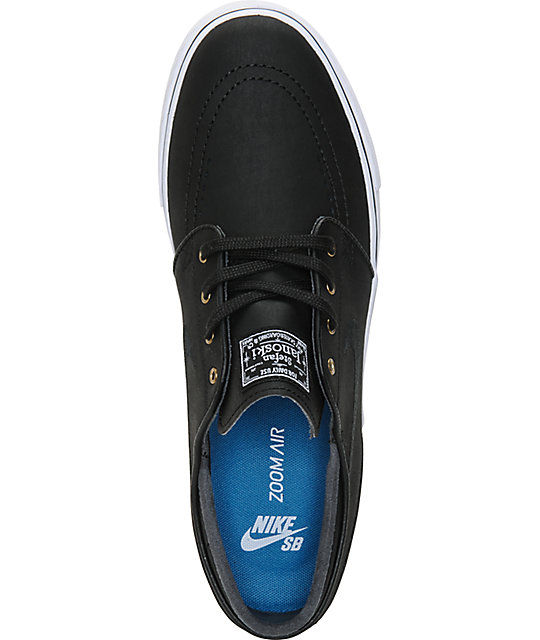 stefan janoski black leather