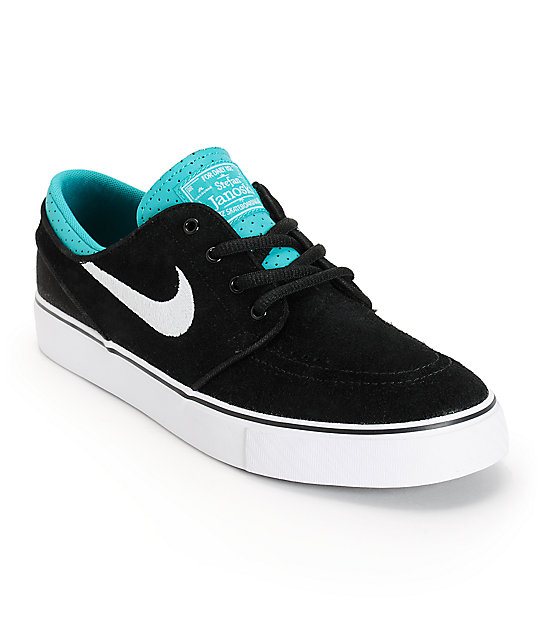 nike green and black shoes
