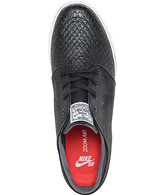 janoski black leather