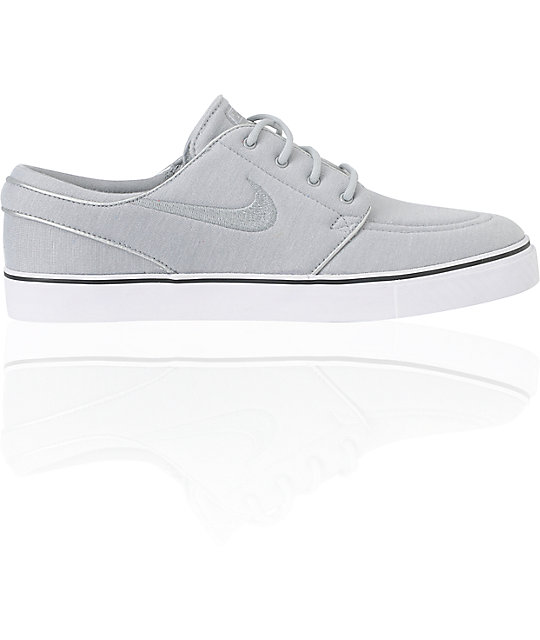 Nike SB Zoom Stefan Janoski Metallic Silver & Jersey Fleece Shoes | Zumiez