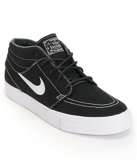 nike sb janoski black canvas skate shoes